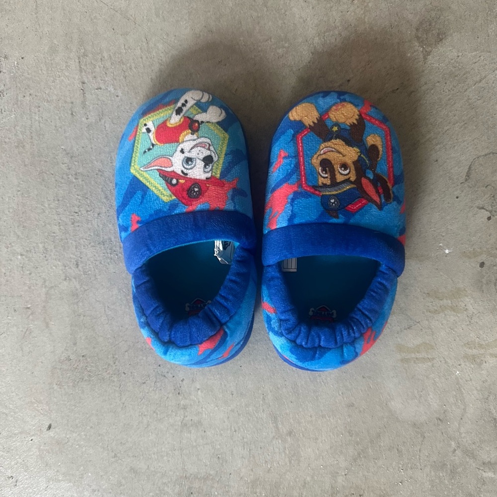 Blue and Red Paw Patrol Slippers with Plush Comfort